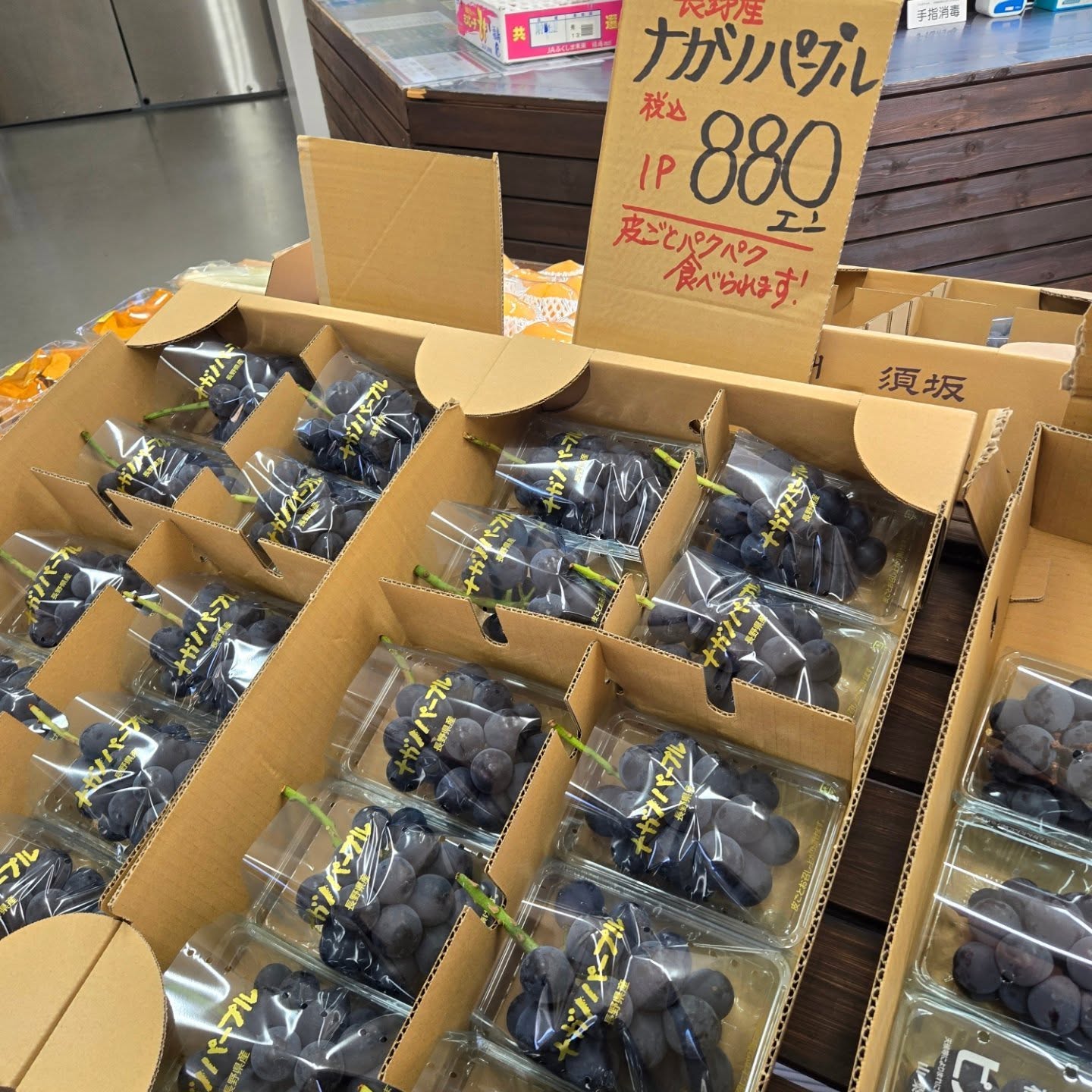 おはようございます

8/29(金)本日のお値段紹介!!

ナガノパープルのパック入荷しました
手に取りやすい価格となっておりますお買い得品になります

#